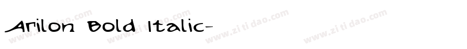 Arilon Bold Italic字体转换